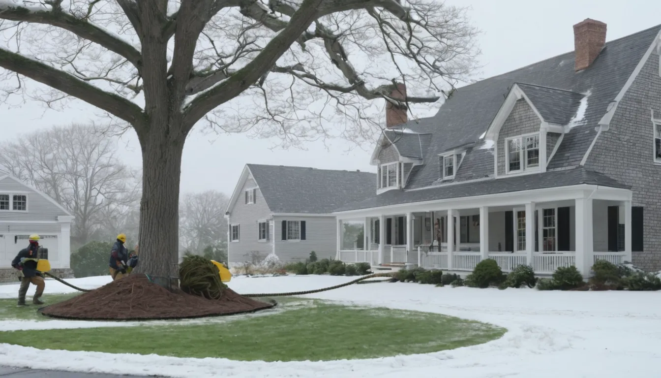 Independent tree removal provider working near a house in Fawn Grove, PA
